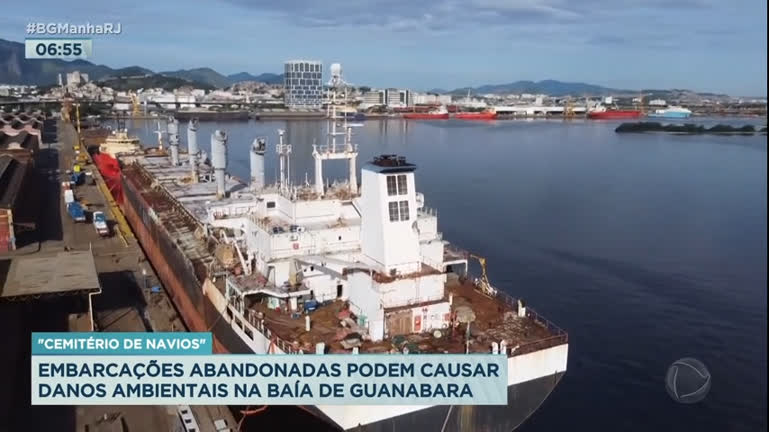 Vídeo: Navios abandonados causam danos à baía de Guanabara