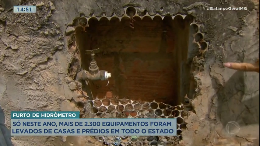 Vídeo: Copasa registra alto número de furtos de hidrômetros neste ano em MG