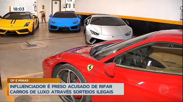 Vídeo: Influenciador é preso acusado de rifar carros de luxo