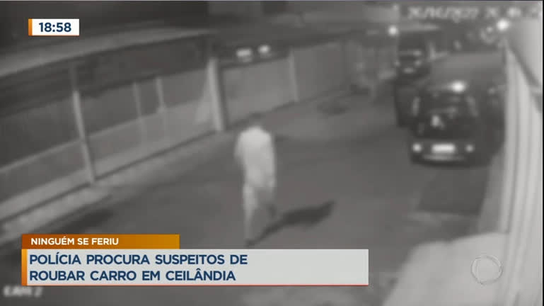 Vídeo: Polícia procura suspeitos de roubar carro em Ceilândia