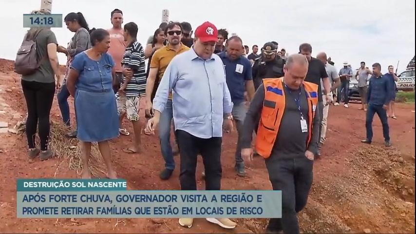 Vídeo: Após fortes chuvas, Ibaneis visita região do Sol Nascente