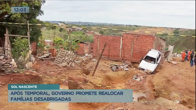 Vídeo: GDF promete retirar famílias de locais de risco no Sol Nascente após forte chuva