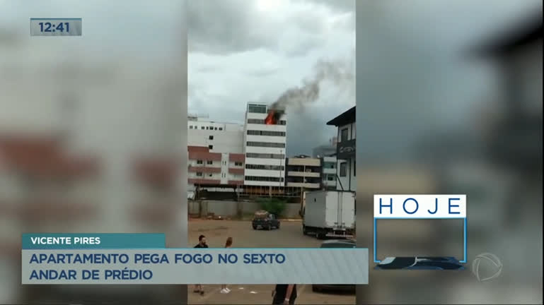 Vídeo: Incêndio atinge apartamento em Vicente Pires, no Distrito Federal