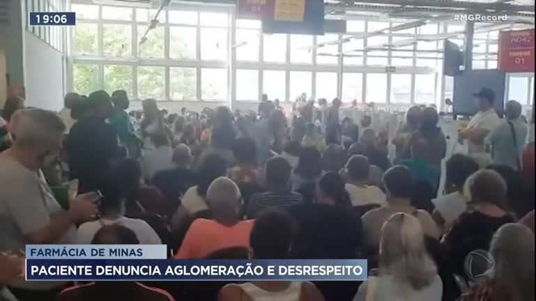 Vídeo: Paciente denuncia superlotação e desrespeito em unidade da Farmácia de Minas