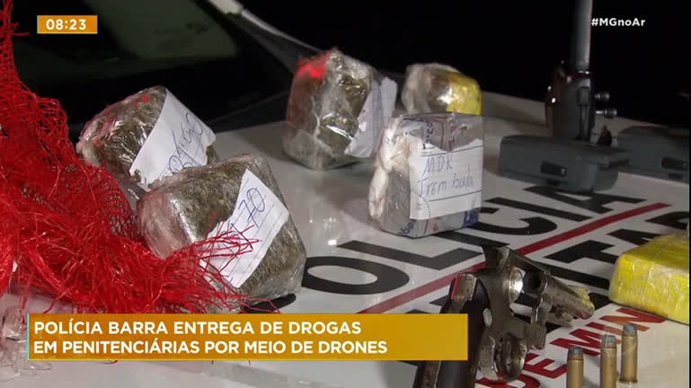 Vídeo: PM realiza operação contra envio de drogas para presídios por drones