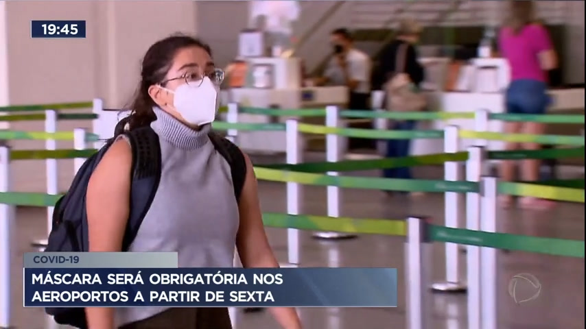 Vídeo: Máscara será obrigatória nos aeroportos a partir de sexta (25)