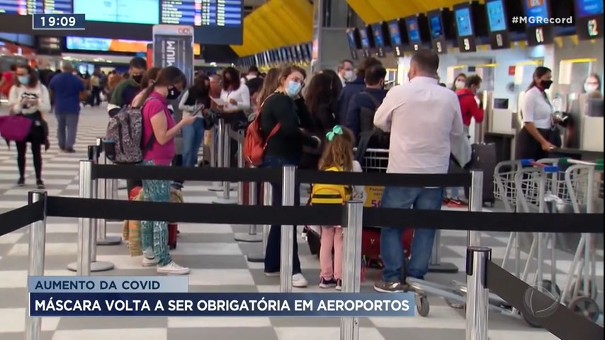 Vídeo: Covid: Máscara volta a ser obrigatória em aeroportos