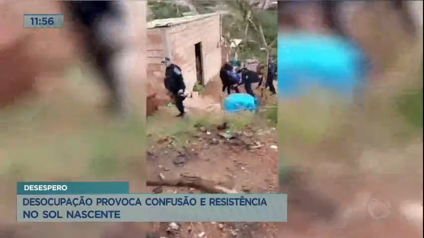Vídeo: Moradores do Sol Nascente (DF) entram em confronto com a Polícia durante desocupação de casas