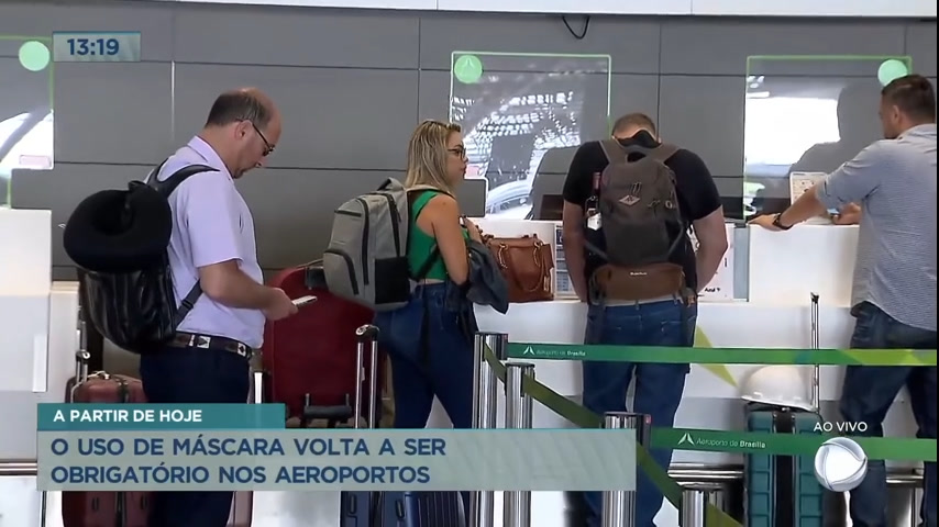 Vídeo: Uso de máscara volta a ser obrigatório nos aeroportos