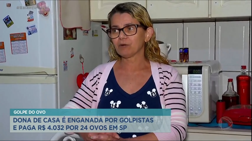 Vídeo: Mulher cai em golpe e paga mais de R$ 4 mil por cartela de ovo na Grande São Paulo