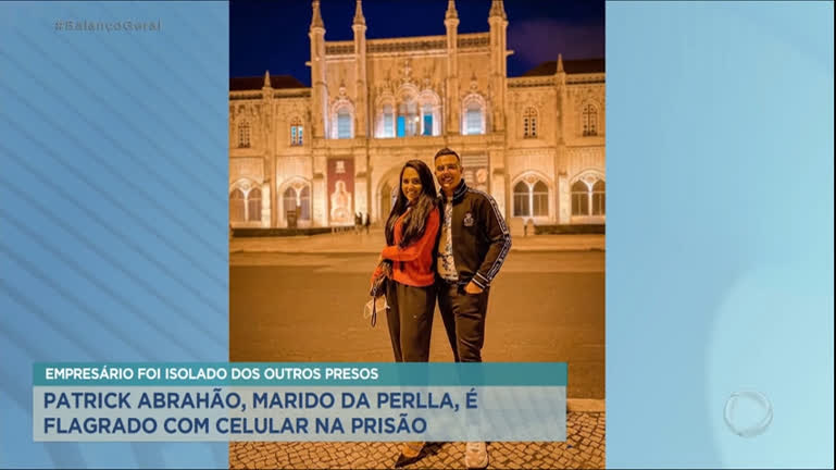 Vídeo: Marido de Perlla, Patrick Abrahão, é flagrado com celular dentro da cadeia