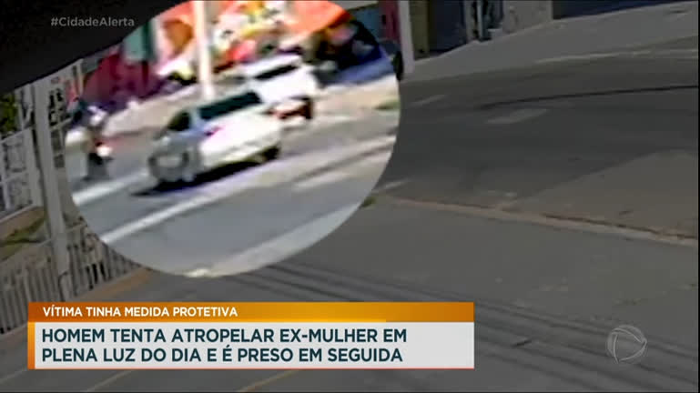 Vídeo: Homem tenta atropelar a ex-mulher em Jundiaí, no interior de São Paulo