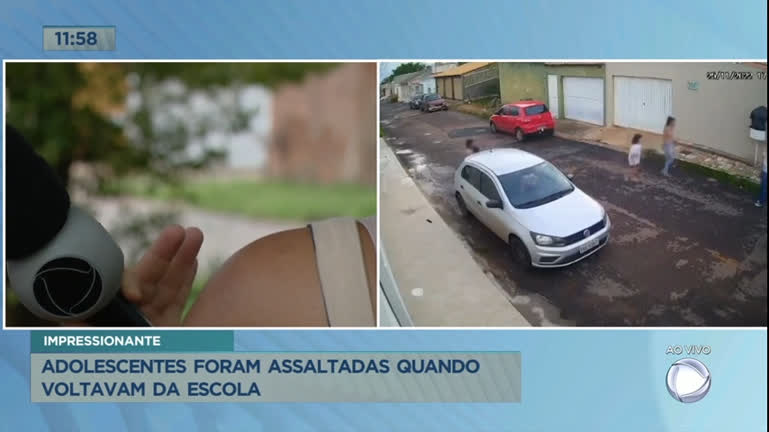 Vídeo: Adolescentes são assaltadas ao voltarem de escola no Gama (DF)