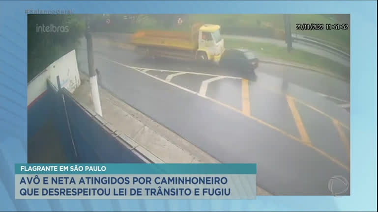 Vídeo: Avô e neta são atingidos por caminhoneiro na Rodovia Fernão Dias (SP)