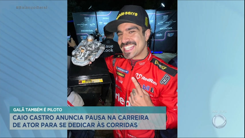 Vídeo: Caio Castro vai dar pausa na carreira de ator para se dedicar ao kart