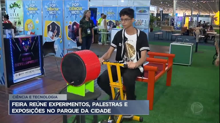 Vídeo: Feira reúne experimentos e exposições no Parque da Cidade