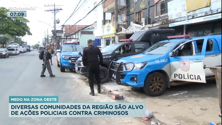 Vídeo: Polícia realiza operações em comunidades da zona oeste do Rio