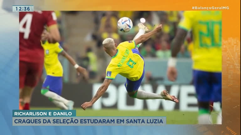 Vídeo: Atacante e lateral-direito da seleção brasileira estudaram em escola de Santa Luzia, na Grande BH