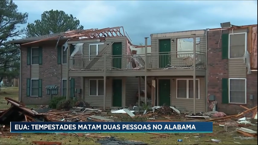 Vídeo: Tempestades provocam pelo menos duas mortes no Alabama, nos EUA