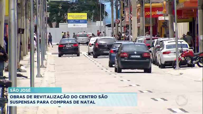 Vídeo: Prefeitura de São José paralisa obras do centro