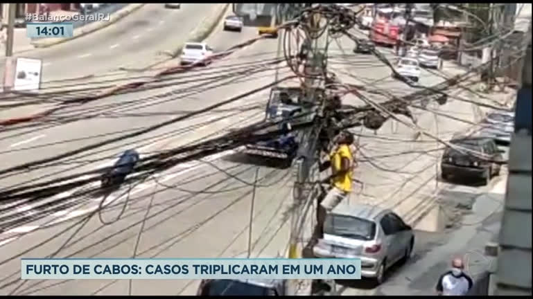Vídeo: Furtos de cabos de energia triplicam no Rio