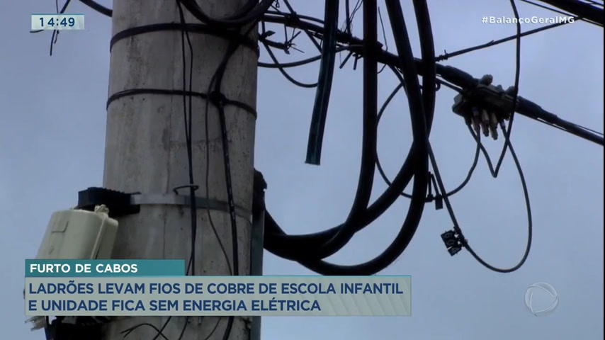 Vídeo: Ladrões levam fios de cobre de escola infantil e unidade fica sem energia elétrica em BH