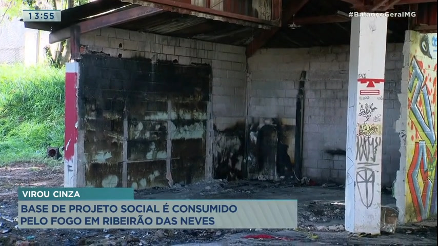 Vídeo: Incêndio destrói sede de projeto social de Ribeirão das Neves (MG)