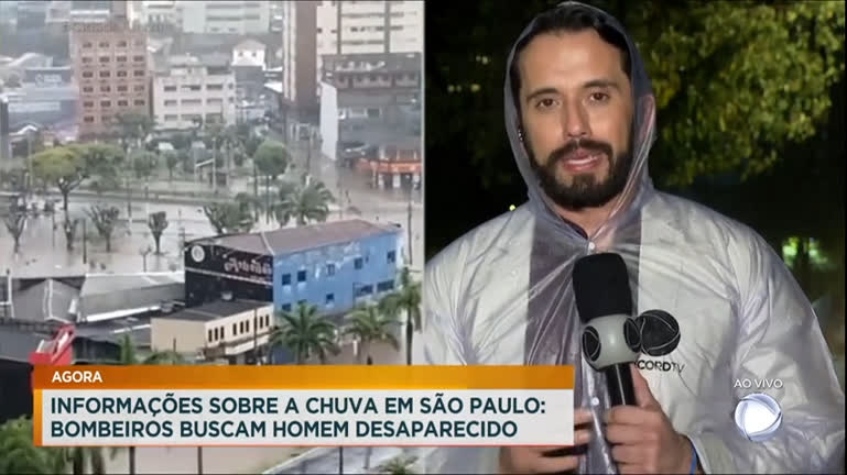 Vídeo: Homem desaparece após ser arrastado por correnteza no ABC Paulista