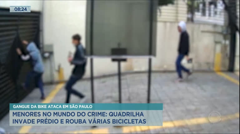 Vídeo: Quadrilha invade condomínio e rouba várias bicicletas em SP