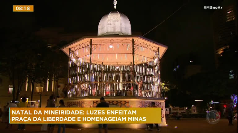 Luzes enfeitam praça da liberdade e homenageiam Minas Gerais - Minas Gerais  - R7 MG no Ar