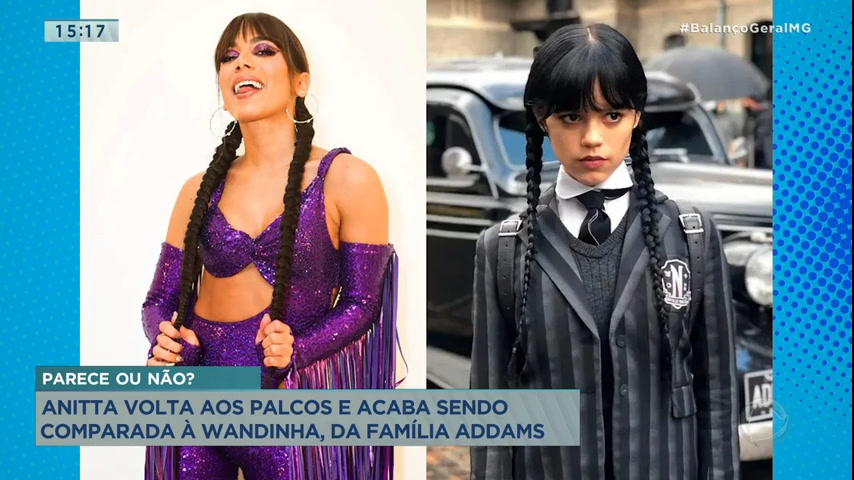Vídeo: A Hora da Venenosa: Anitta volta aos palcos e é comparada à Wandinha, da família Addams
