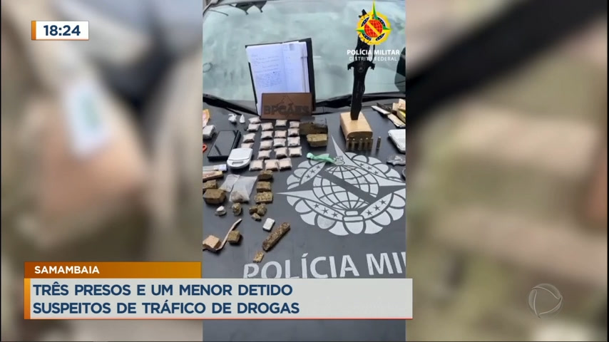 Vídeo: Polícia prende três suspeitos de tráfico de drogas no DF