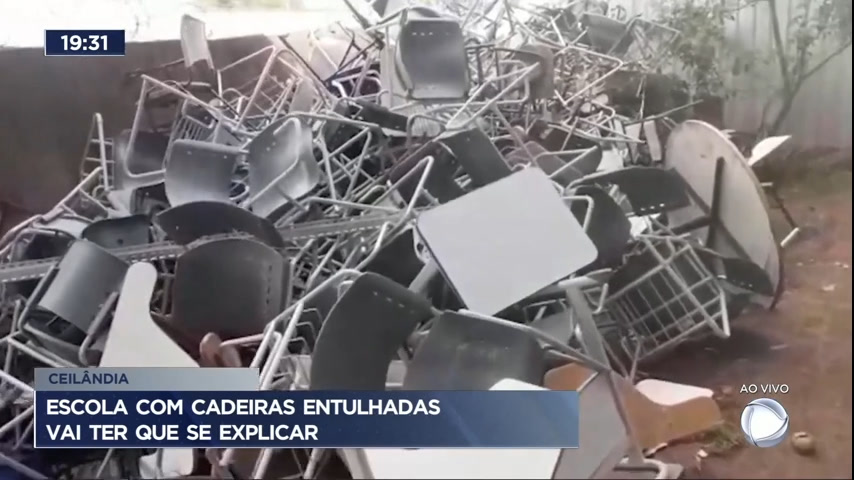 Vídeo: MP pede explicação sobre cadeiras entulhadas em escola de Ceilândia