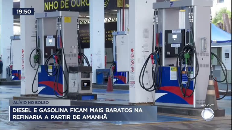Vídeo: Combustível fica mais barato nas refinarias a partir de quarta (7)