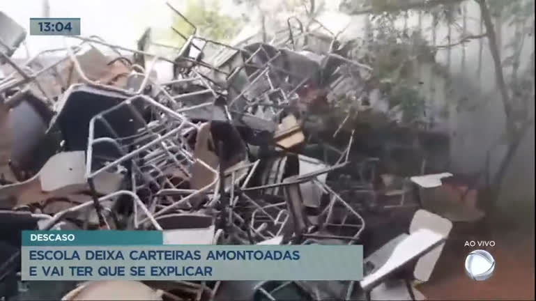 Vídeo: Escola do DF foi flagrada com grande quantidade de cadeiras quebradas