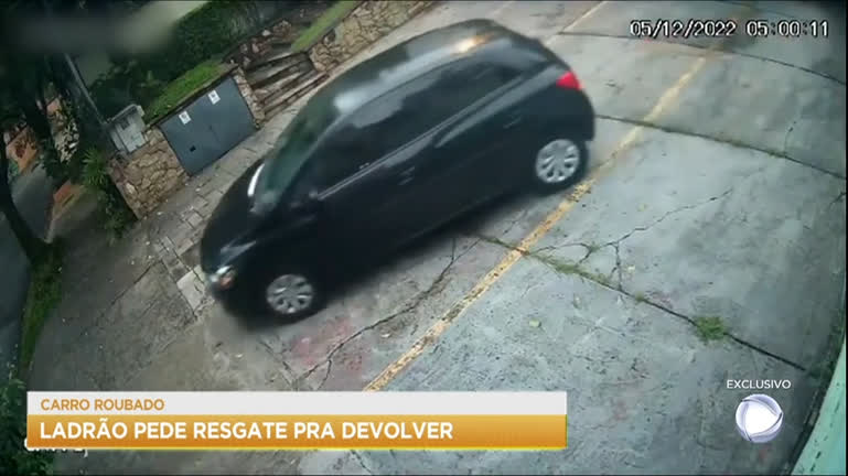 Vídeo: Ladrão pede resgate para devolver carro roubado em SP