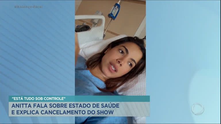 Vídeo: Anitta grava vídeo em hospital para tentar tranquilizar fãs