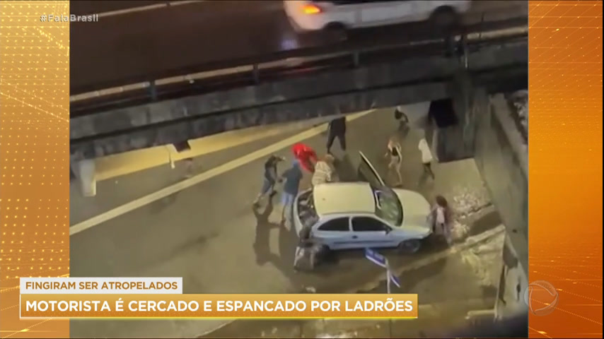Vídeo: Motorista é espancado por ladrões na região central de São Paulo