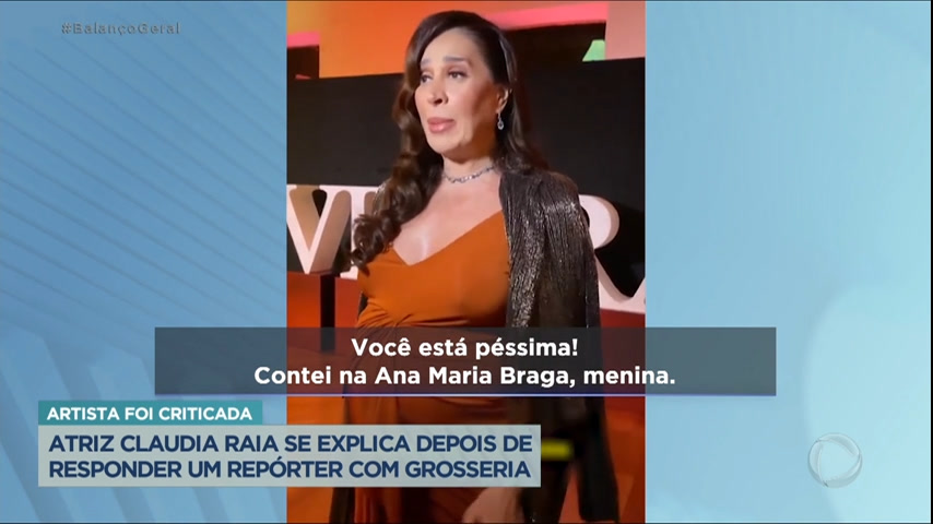 Vídeo: Claudia Raia se pronuncia após ser deselegante com repórter