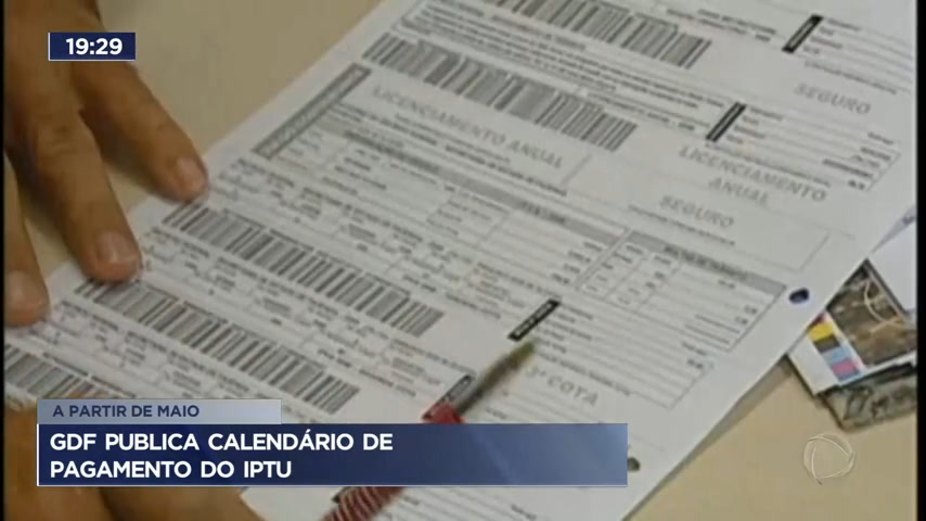Vídeo: Governo do DF publica calendário de pagamento do IPTU