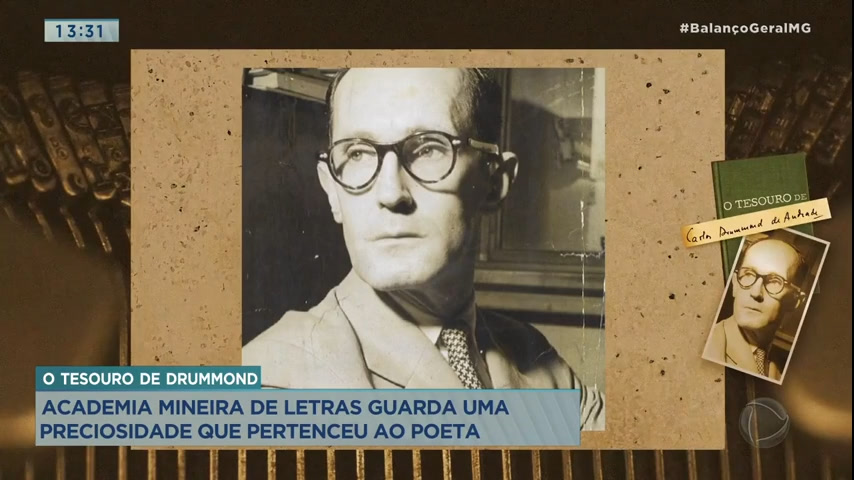 Vídeo: Record TV Minas estreia série sobre a vida e obra de Carlos Drummond de Andrade