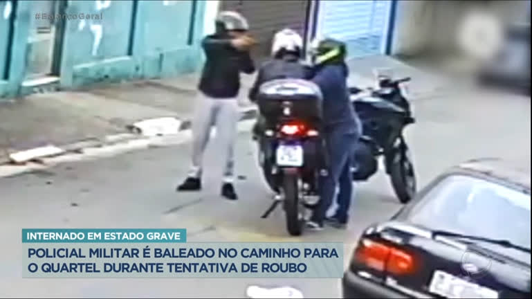 Vídeo: PM é baleado em tentativa de assalto na Grande São Paulo