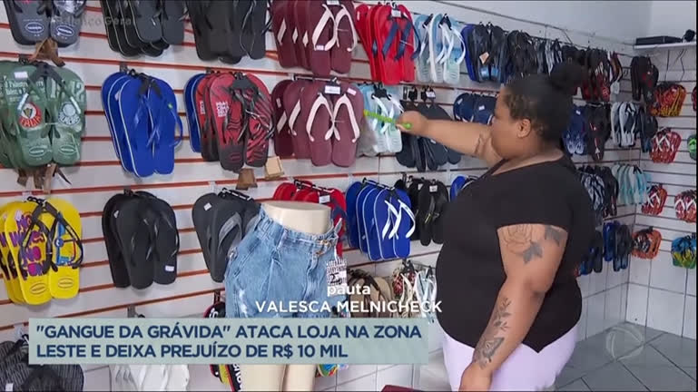 Vídeo: Bandidos usam mulher grávida para distrair atendente de loja em assalto