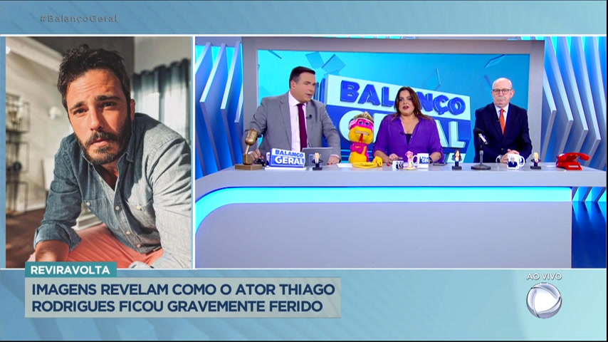 Vídeo: Imagens mostram que ator Thiago Rodrigues se machucou ao cair sozinho