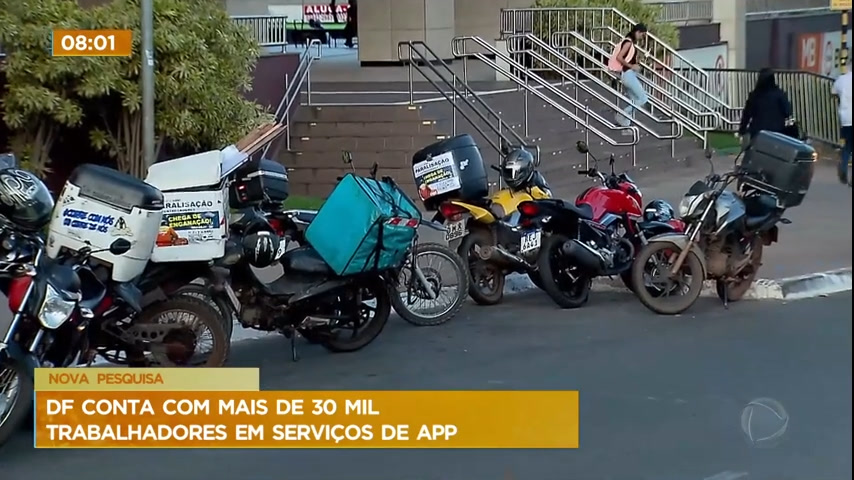 Vídeo: Mais de 30 mil prestadores de serviço por aplicativo atuam no DF