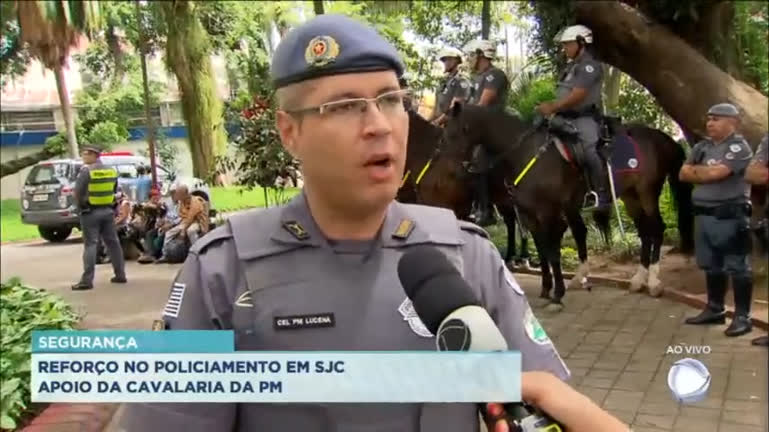 Vídeo: Policiamento reforçado no centro de São José dos Campos