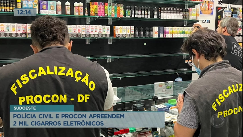 Vídeo: PCDF e Procon apreendem 2 mil cigarros eletrônicos em lojas no Sudoeste