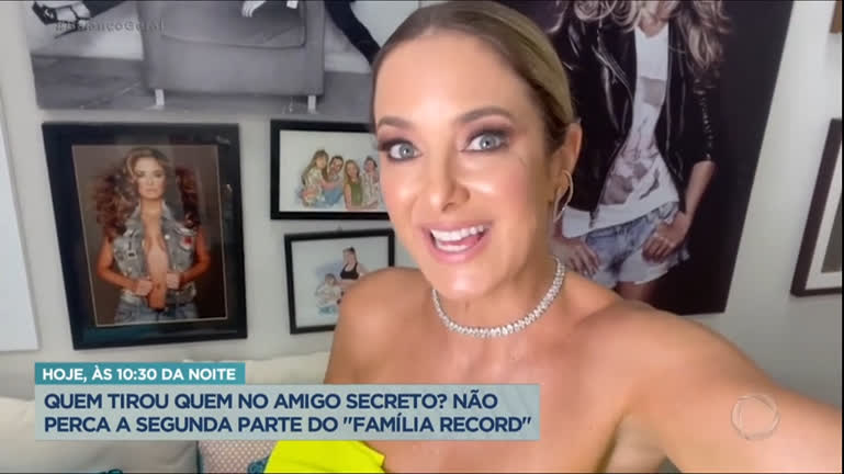 Vídeo: Ticiane Pinheiro convida público a assistir à segunda parte do Família Record 2022