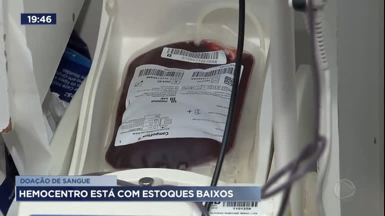 Vídeo: Hemocentro está com estoques baixos e pede doações