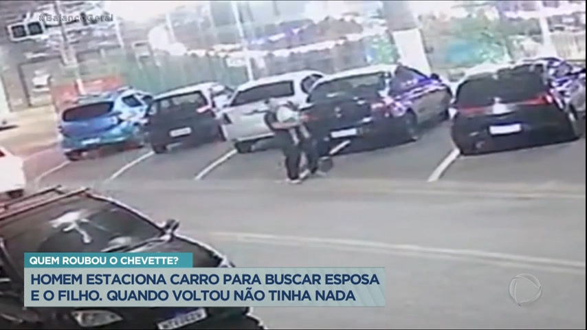 Vídeo: Homem com criança no colo rouba carro estacionado na Grande SP